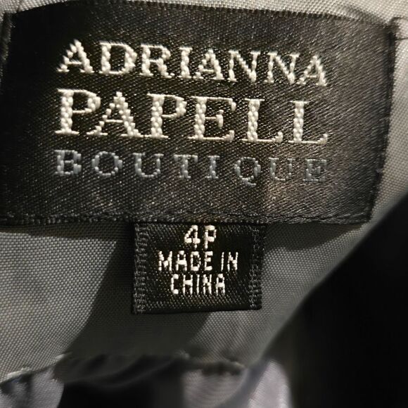 ADRIANNA PAPELL Boutique Halter Blue Dress Embellished Y2K Size 4P - Picture 5 of 7